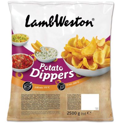 Bulvių laiveliai išskaptuoti, šaldyti, Dippers, LambWeston, 2,5 kg